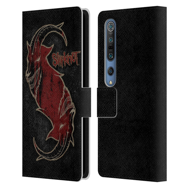 Slipknot Key Art Red Goat Leather Book Wallet Case Cover For Xiaomi Mi 10 5G / Mi 10 Pro 5G
