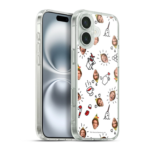 Elf Movie Graphics 2 Buddy Face Pattern Soft Gel Case for Apple iPhone 16 Plus & MagSafe