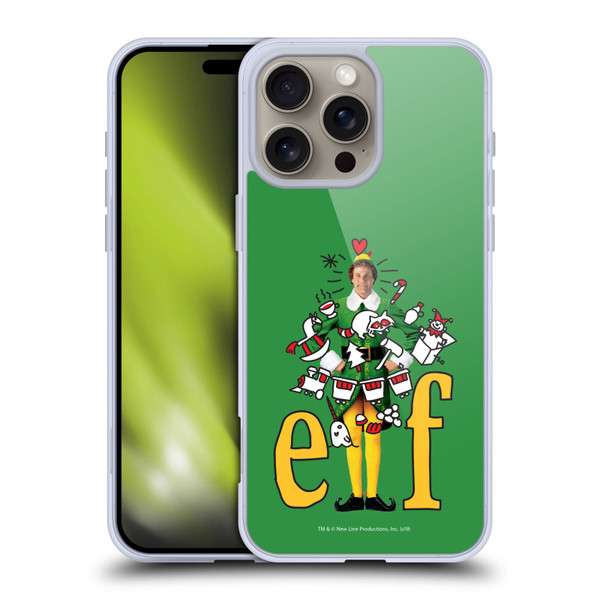 Elf Movie Graphics 2 Doodles Soft Gel Case for Apple iPhone 16 Pro Max
