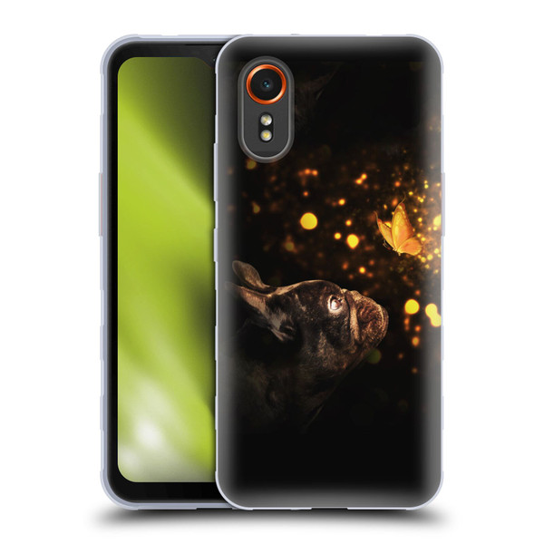 Klaudia Senator French Bulldog Butterfly Soft Gel Case for Samsung Galaxy Xcover7 5G