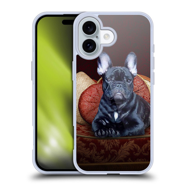 Klaudia Senator French Bulldog 2 Classic Couch Soft Gel Case for Apple iPhone 16