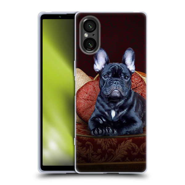 Klaudia Senator French Bulldog 2 Classic Couch Soft Gel Case for Sony Xperia 5 V 5G