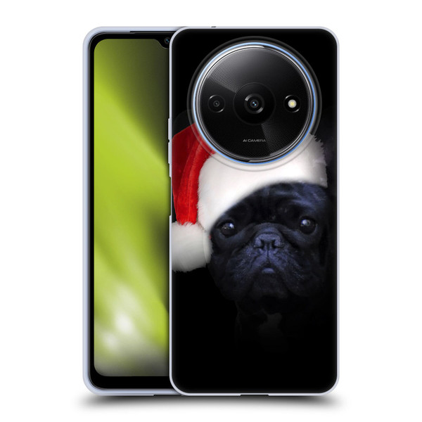 Klaudia Senator French Bulldog 2 Christmas Hat Soft Gel Case for Xiaomi Redmi A3