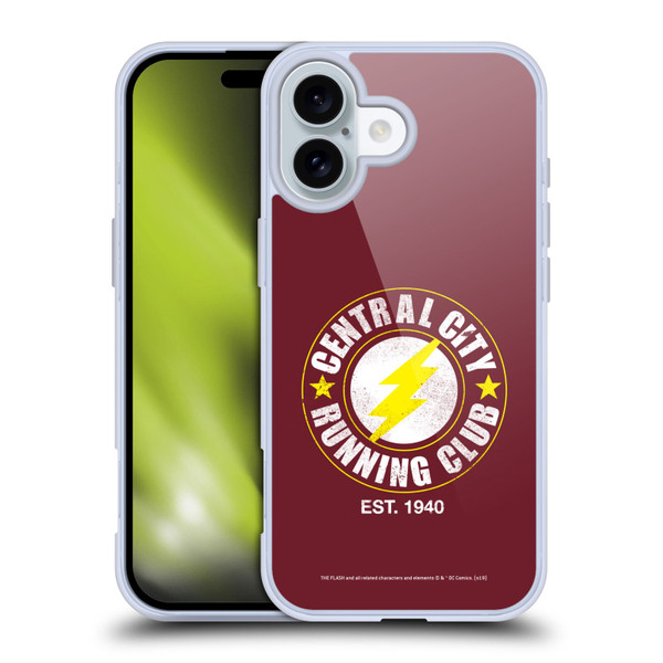 The Flash DC Comics Fast Fashion Running Club Soft Gel Case for Apple iPhone 16
