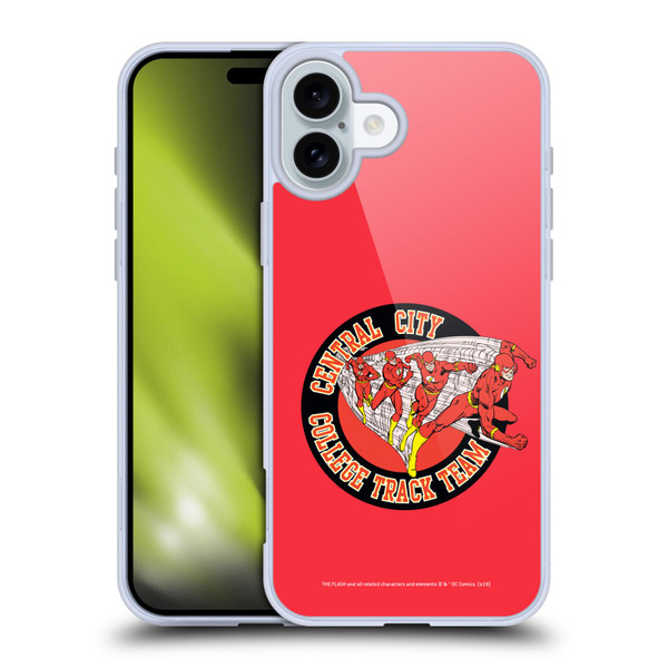 The Flash DC Comics Fast Fashion Central City Soft Gel Case for Apple iPhone 16 Plus