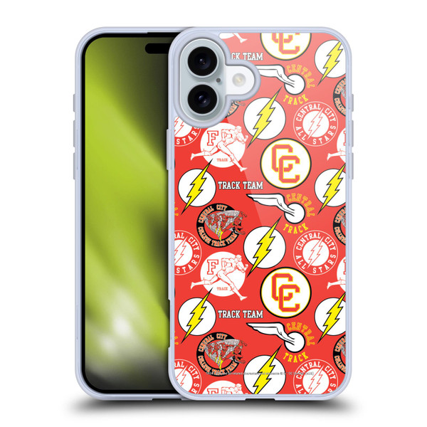 The Flash DC Comics Fast Fashion Pattern Soft Gel Case for Apple iPhone 16 Plus
