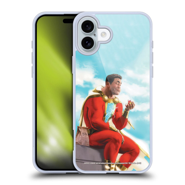 Justice League DC Comics Shazam Comic Book Art Issue #9 Variant 2019 Soft Gel Case for Apple iPhone 16 Plus