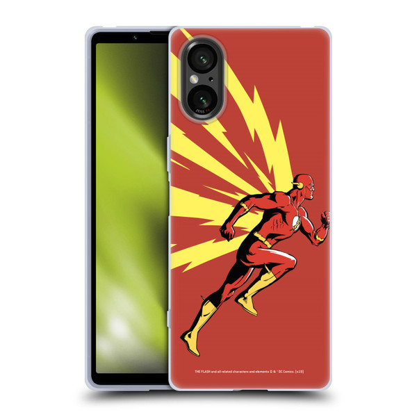 The Flash DC Comics Fast Fashion Running Soft Gel Case for Sony Xperia 5 V 5G