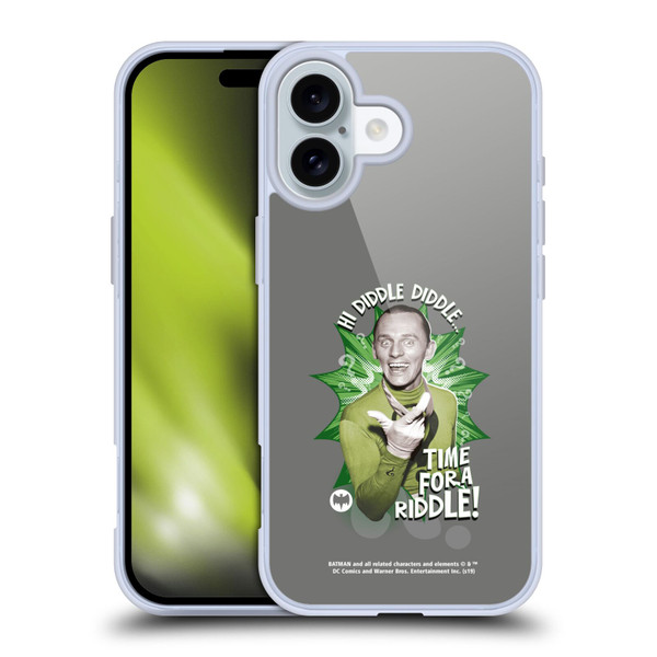 Batman TV Series Character Art Riddler Hi Diddle Soft Gel Case for Apple iPhone 16