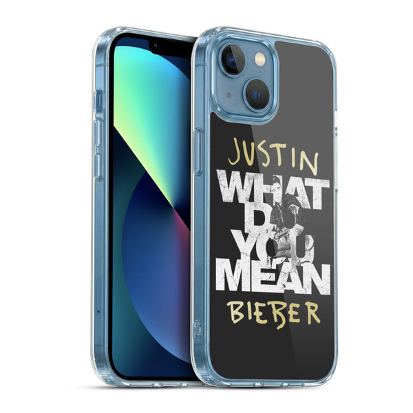 Justin Bieber Purpose B&w What Do You Mean Typography Soft Gel Case for Apple iPhone 13 Mini & MagSafe