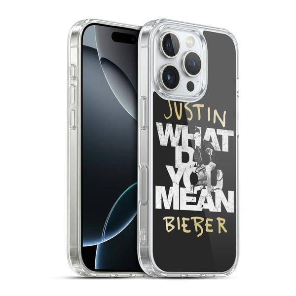Justin Bieber Purpose B&w What Do You Mean Typography Soft Gel Case for Apple iPhone 16 Pro & MagSafe
