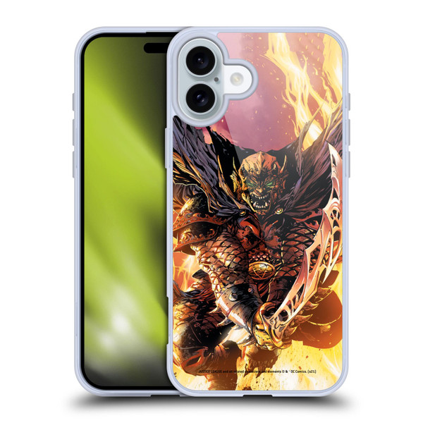 Justice League DC Comics Dark Comic Art Etrigan Demon Knights Soft Gel Case for Apple iPhone 16 Plus