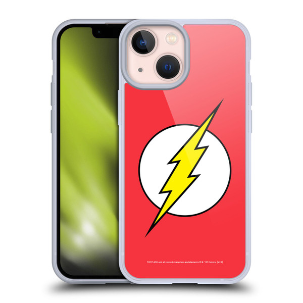 The Flash DC Comics Logo Plain Soft Gel Case for Apple iPhone 13 Mini