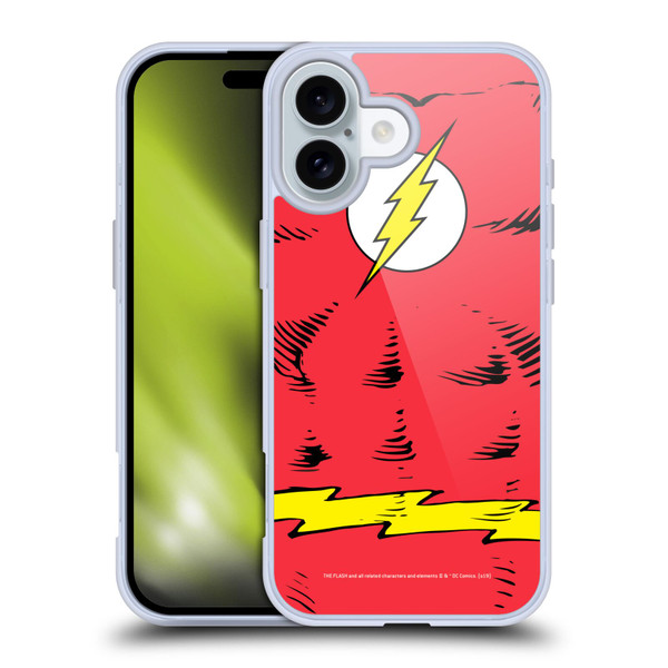 The Flash DC Comics Logo Costume Soft Gel Case for Apple iPhone 16