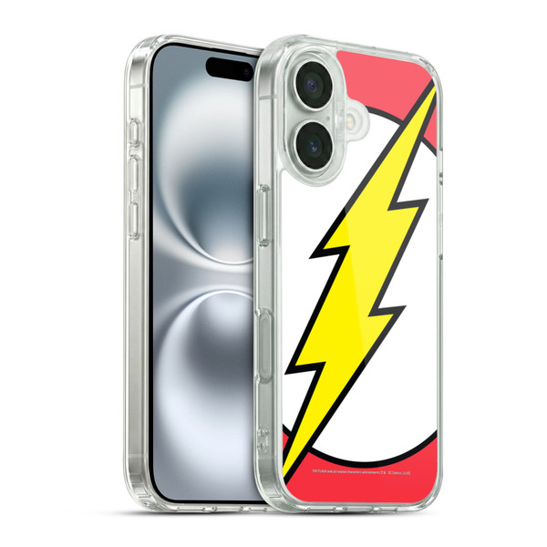 The Flash DC Comics Logo Oversized Soft Gel Case for Apple iPhone 16 & MagSafe