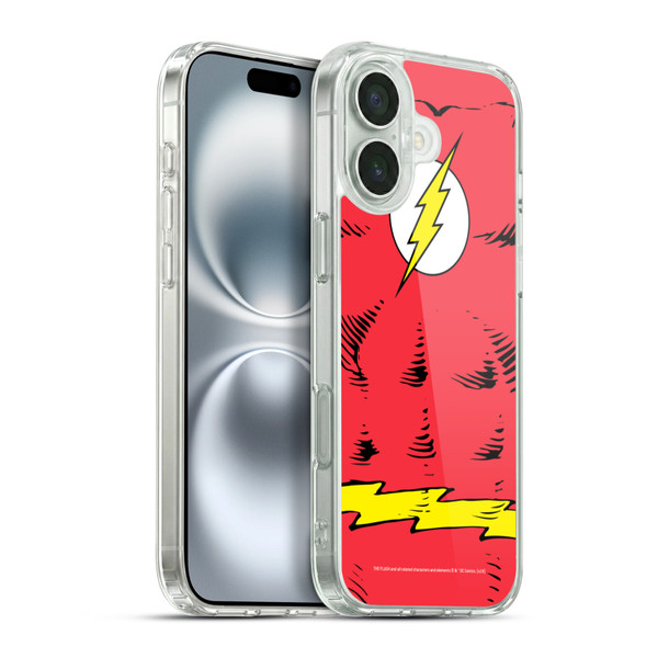 The Flash DC Comics Logo Costume Soft Gel Case for Apple iPhone 16 Plus & MagSafe