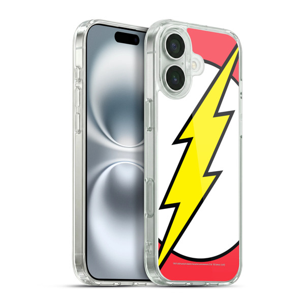 The Flash DC Comics Logo Oversized Soft Gel Case for Apple iPhone 16 Plus & MagSafe