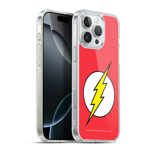 The Flash DC Comics Logo Plain Soft Gel Case for Apple iPhone 16 Pro Max & MagSafe
