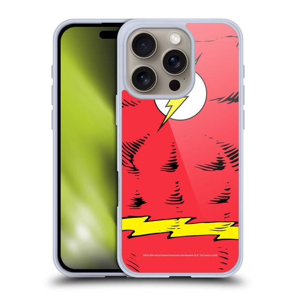 The Flash DC Comics Logo Costume Soft Gel Case for Apple iPhone 16 Pro