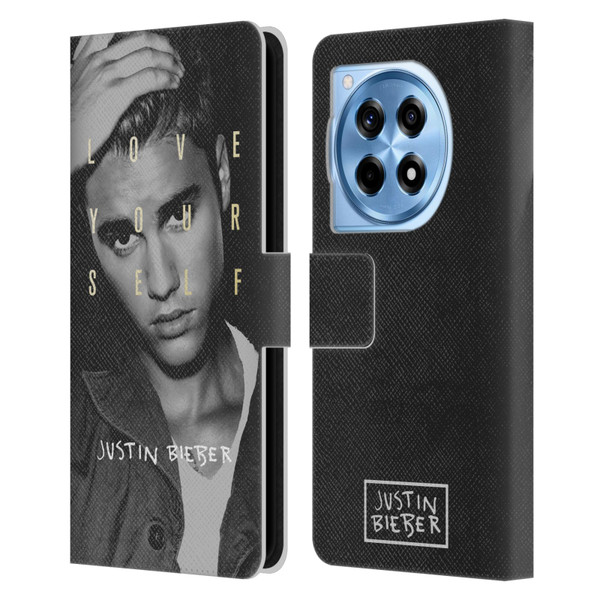 Justin Bieber Purpose B&w Love Yourself Leather Book Wallet Case Cover For OnePlus 12R