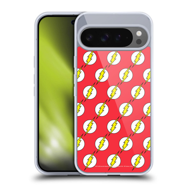The Flash DC Comics Logo Pattern Soft Gel Case for Google Pixel 9 Pro XL