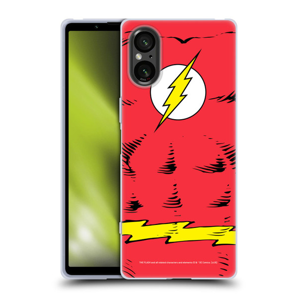 The Flash DC Comics Logo Costume Soft Gel Case for Sony Xperia 5 V 5G