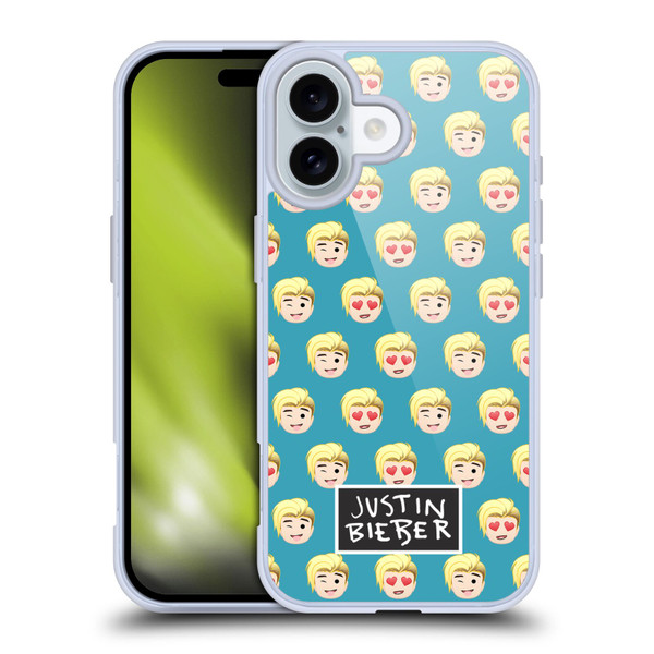 Justin Bieber Justmojis Patterns Soft Gel Case for Apple iPhone 16