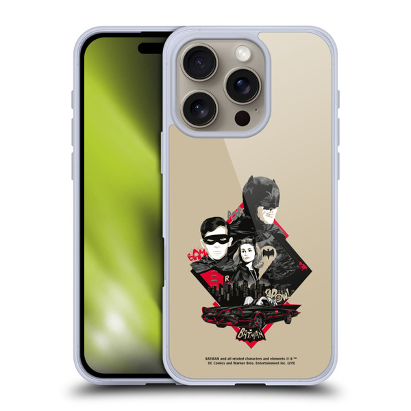 Batman TV Series Graphics Trio Soft Gel Case for Apple iPhone 16 Pro