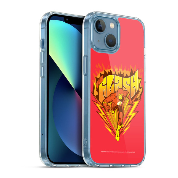 The Flash DC Comics Vintage Fastest Man Soft Gel Case for Apple iPhone 13 Mini & MagSafe