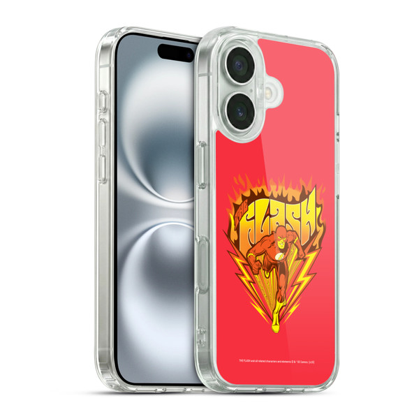The Flash DC Comics Vintage Fastest Man Soft Gel Case for Apple iPhone 16 & MagSafe