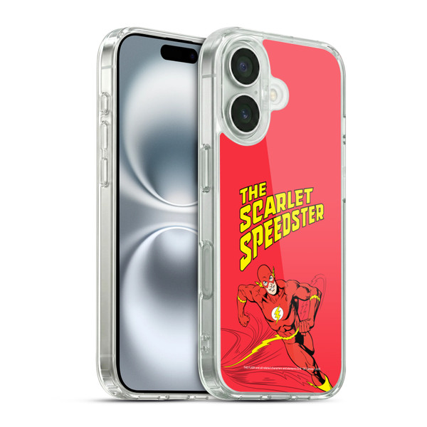 The Flash DC Comics Vintage Scarlet Speedster Soft Gel Case for Apple iPhone 16 & MagSafe