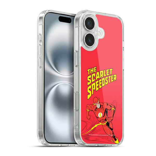 The Flash DC Comics Vintage Scarlet Speedster Soft Gel Case for Apple iPhone 16 Plus & MagSafe