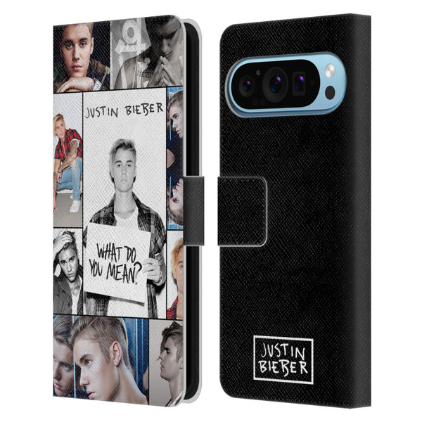 Justin Bieber Purpose Grid Poster Leather Book Wallet Case Cover For Google Pixel 9 / Pixel 9 Pro
