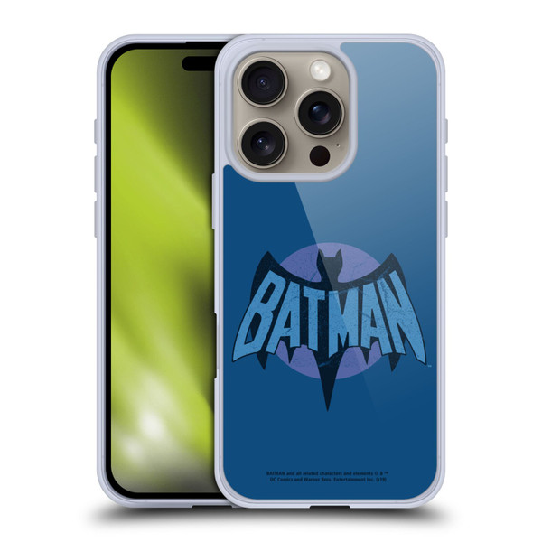 Batman TV Series Logos Distressed Look Soft Gel Case for Apple iPhone 16 Pro