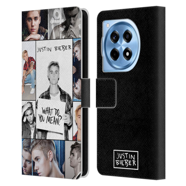 Justin Bieber Purpose Grid Poster Leather Book Wallet Case Cover For OnePlus 12R