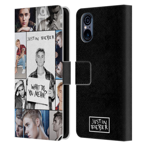 Justin Bieber Purpose Grid Poster Leather Book Wallet Case Cover For Sony Xperia 5 V 5G
