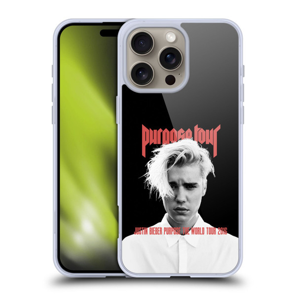 Justin Bieber Tour Merchandise Purpose Poster Soft Gel Case for Apple iPhone 16 Pro Max