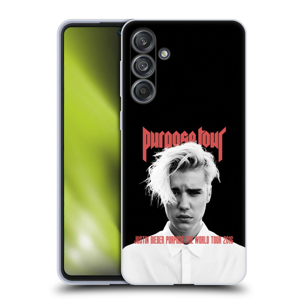 Justin Bieber Tour Merchandise Purpose Poster Soft Gel Case for Samsung Galaxy M55 5G