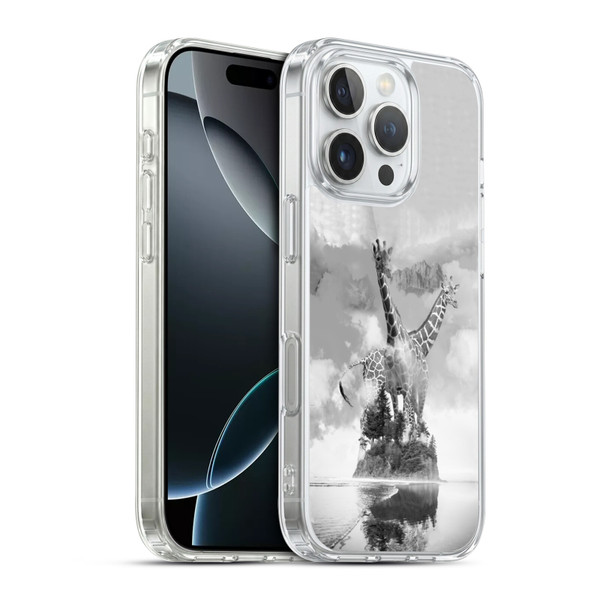 Dave Loblaw Animals Giraffe In The Mist Soft Gel Case for Apple iPhone 16 Pro & MagSafe