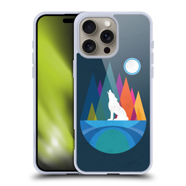 Dave Loblaw Contemporary Art Wolf Mountain With Texture Soft Gel Case for Apple iPhone 16 Pro Max