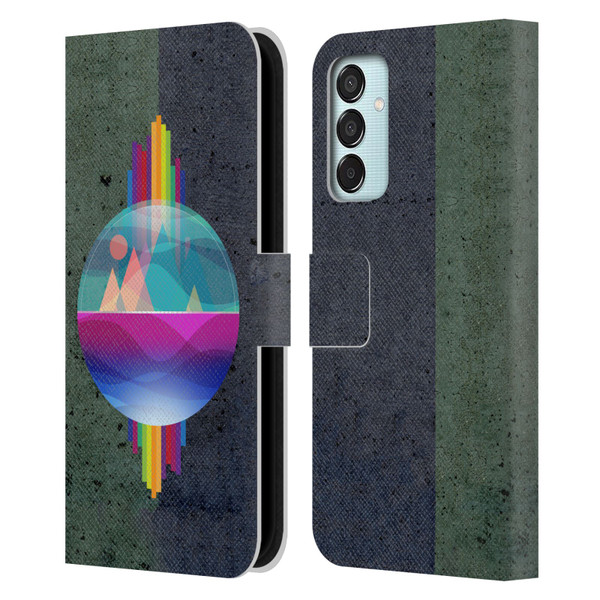 Dave Loblaw Contemporary Art Mountains Under The Dome Leather Book Wallet Case Cover For Samsung Galaxy M15/F15 5G