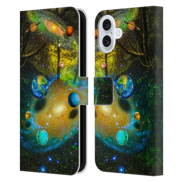 Dave Loblaw Sci-Fi And Surreal Universal Forest Leather Book Wallet Case Cover For Apple iPhone 16 Plus