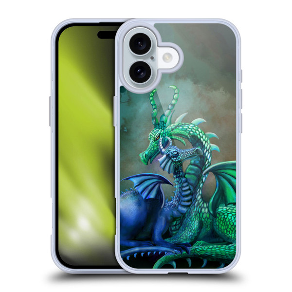Rose Khan Dragons Green And Blue Soft Gel Case for Apple iPhone 16
