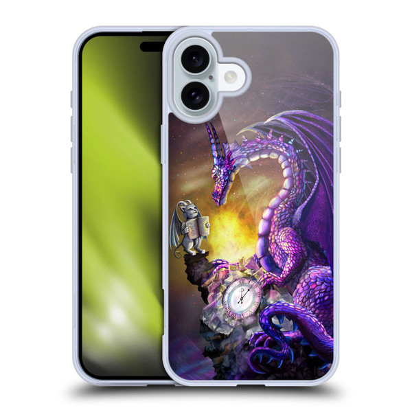 Rose Khan Dragons Purple Time Soft Gel Case for Apple iPhone 16 Plus