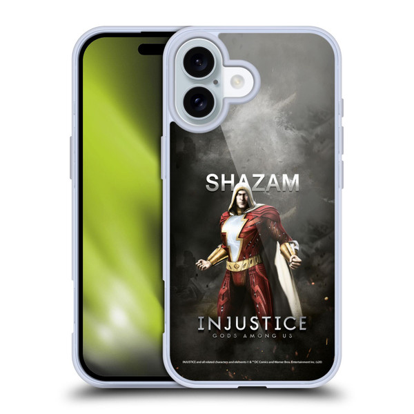 Injustice Gods Among Us Characters Shazam Soft Gel Case for Apple iPhone 16