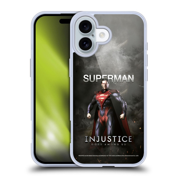 Injustice Gods Among Us Characters Superman Soft Gel Case for Apple iPhone 16
