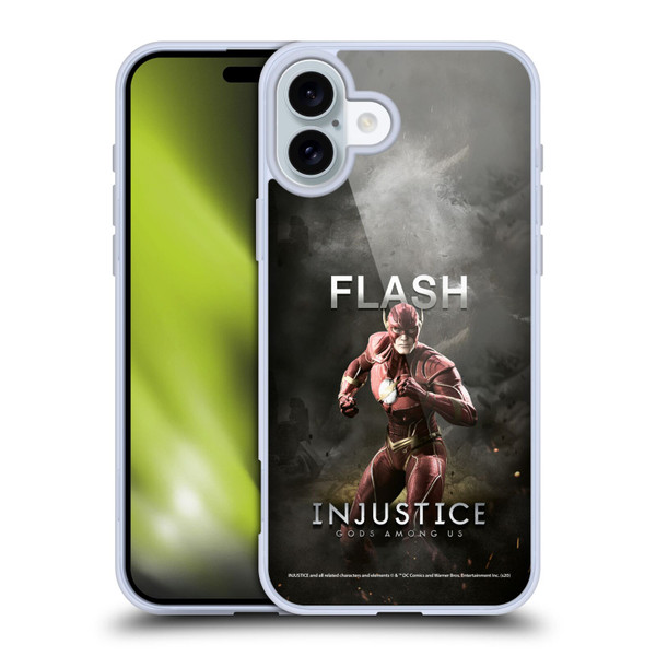 Injustice Gods Among Us Characters Flash Soft Gel Case for Apple iPhone 16 Plus