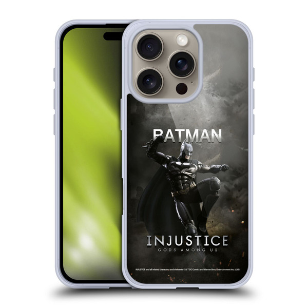 Injustice Gods Among Us Characters Batman Soft Gel Case for Apple iPhone 16 Pro