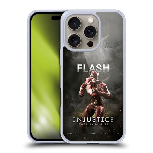 Injustice Gods Among Us Characters Flash Soft Gel Case for Apple iPhone 16 Pro