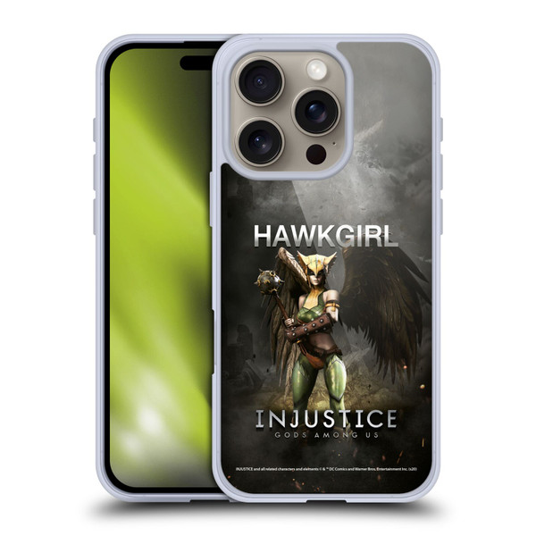 Injustice Gods Among Us Characters Hawkgirl Soft Gel Case for Apple iPhone 16 Pro